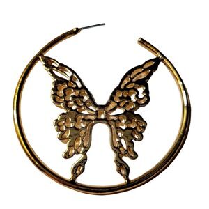 Large  Butterfly Hoop Earrings